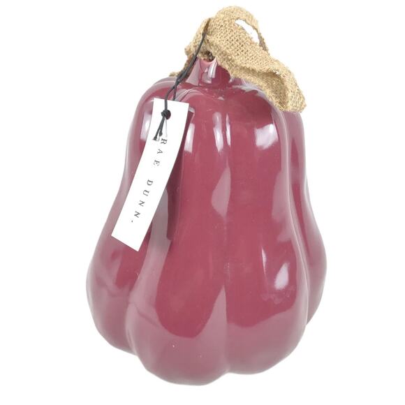 NWT RAE DUNN Thankful Gourd Shaped 8.5" Ceramic Bird House, Purple Gold - Picture 4 of 6